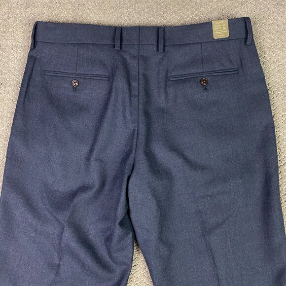 J.CREW Bowery Wool Dress Pants Trousers Blue Men's 36 x 34 Measures 37 x 33 NWT - Picture 4 of 16